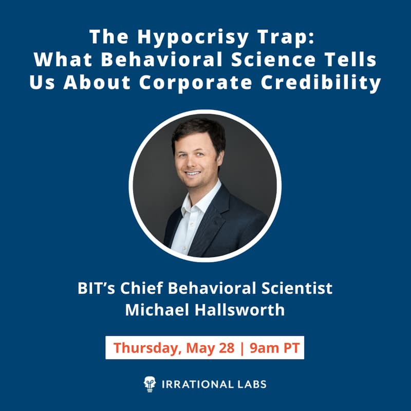 Cover Image for The Hypocrisy Trap: What Behavioral Science Tells Us About Corporate Credibility | With Michael Hallsworth (BIT)