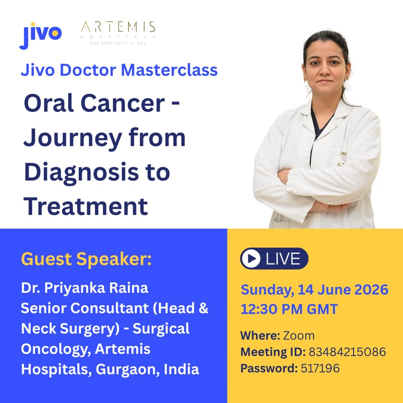Cover Image for Jivo Masterclass | Oral Cancer - Journey from Diagnosis to Treatment