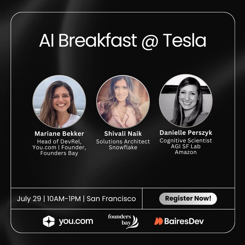 Cover Image for AI Breakfast @ Tesla hosted by Founders Bay x You.com