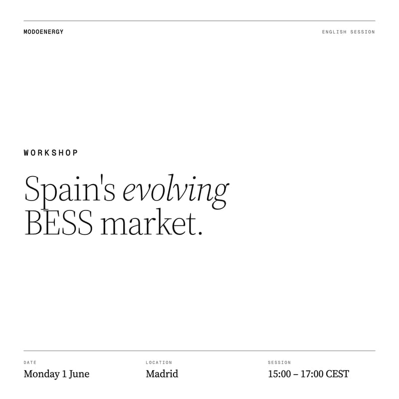 Cover Image for WORKSHOP: Spain's Evolving BESS Market