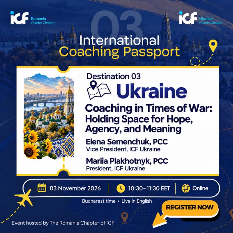 Cover Image for International Coaching Passport with The Ukraine Chapter of ICF (Destination 03)