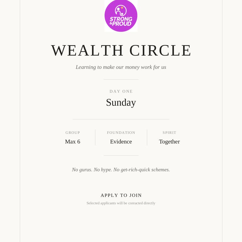 Cover Image for Strong&Proud Wealth Circle