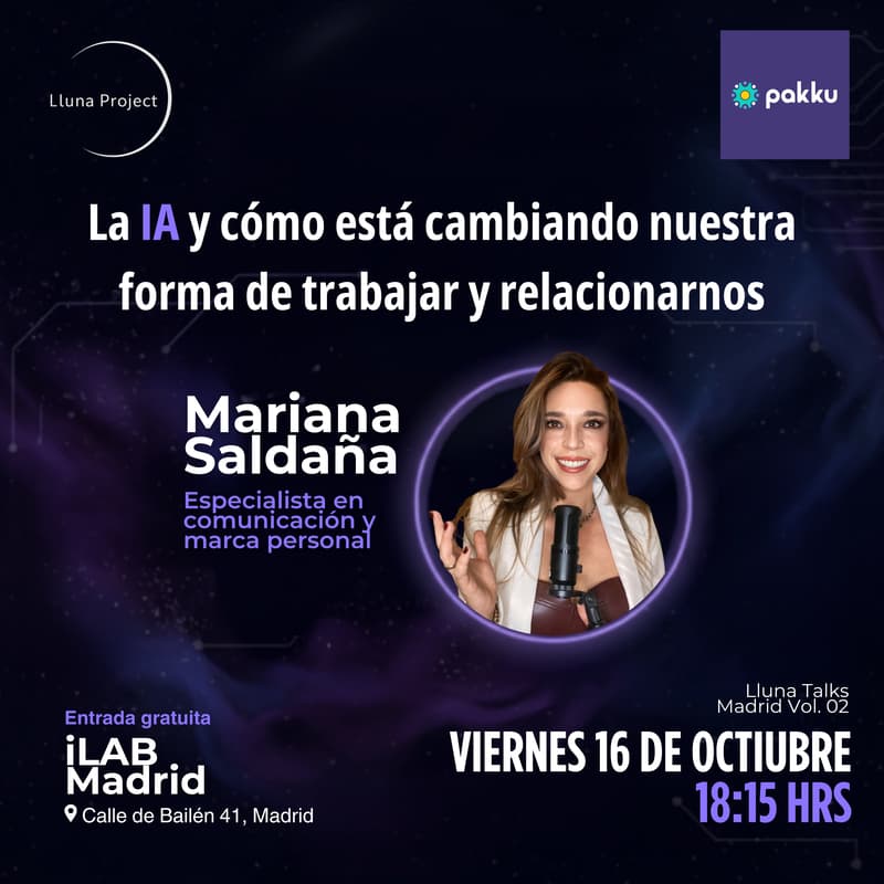 Cover Image for Lluna Talk Madrid: La IA y cómo está cambiando nuestra forma de trabajar y relacionarnos