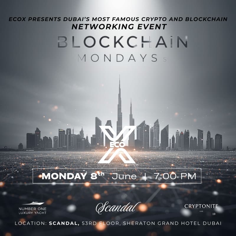 Cover Image for BlockChain Monday Dubai by EcoX Network - We Are Your Connection - Ai, Crypto, Web3 and more