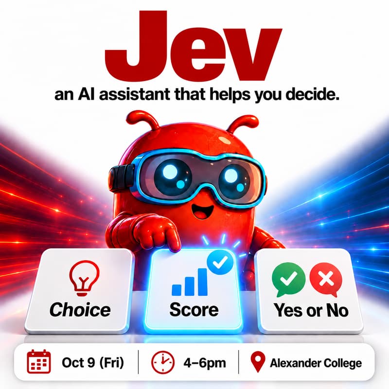 Cover Image for 🤖🎯 Jev, an AI assistant that helps you decide ✅✨ (Community Sharing)