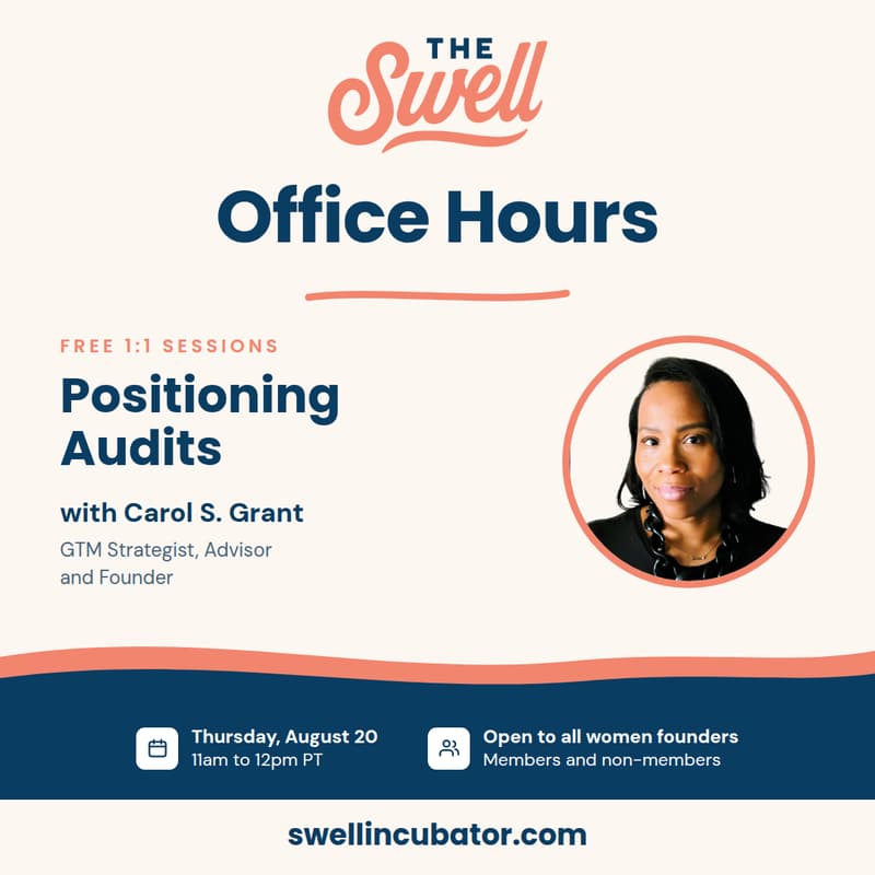 Cover Image for Office Hours: Positioning Audit for Women Founders
