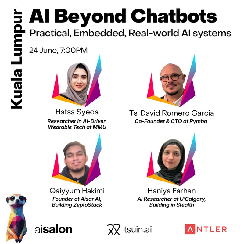 Cover Image for AI Salon KL β AI Beyond Chatbots: Practical, Embedded, Real-world AI Systems