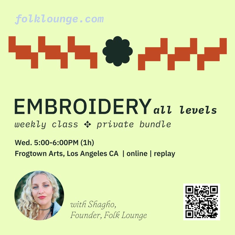 Cover Image for Hand Embroidery Private Class All Levels ✥ Private Bundle