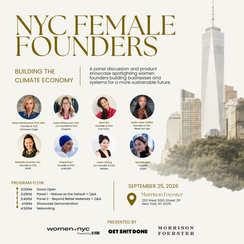 Cover Image for NYC Female Founders Building the Climate Economy