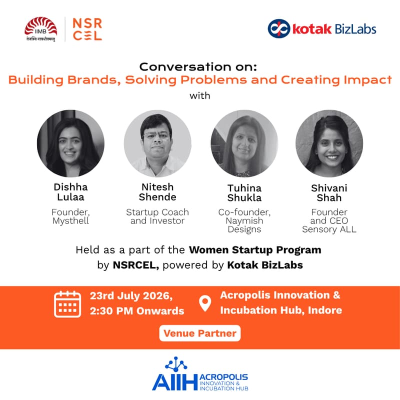 Cover Image for 📍 Women Entrepreneurs Meet-up in Indore | Building Brands, Solving Problems and Creating Impact