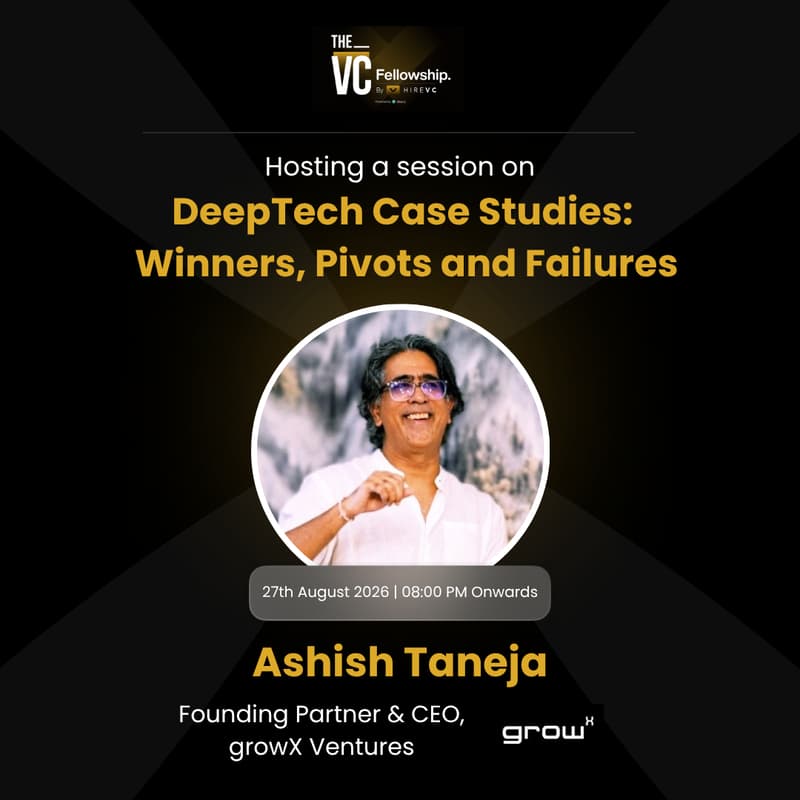Cover Image for DeepTech Case Studies: Winners, Pivots and Failures with Mr. Ashish Taneja