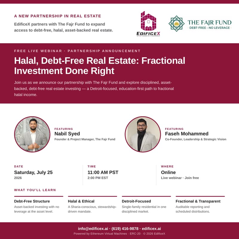 Cover Image for Halal, Debt-Free Real Estate: Fractional Investment Done Right