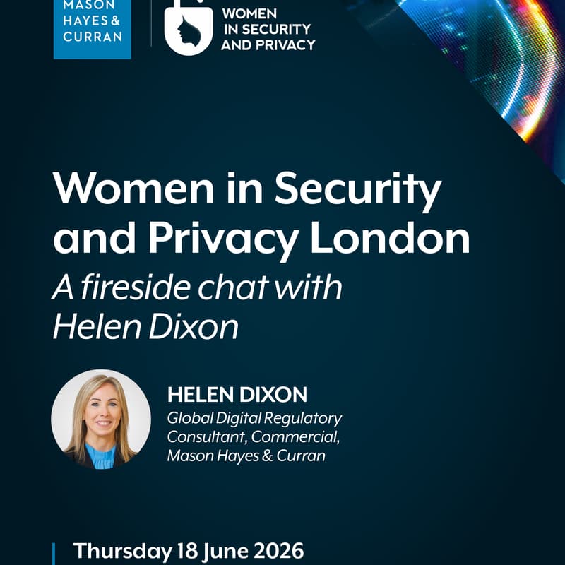 Cover Image for Mason Hayes & Curran and WISP London present: A Fireside Chat with Helen Dixon
