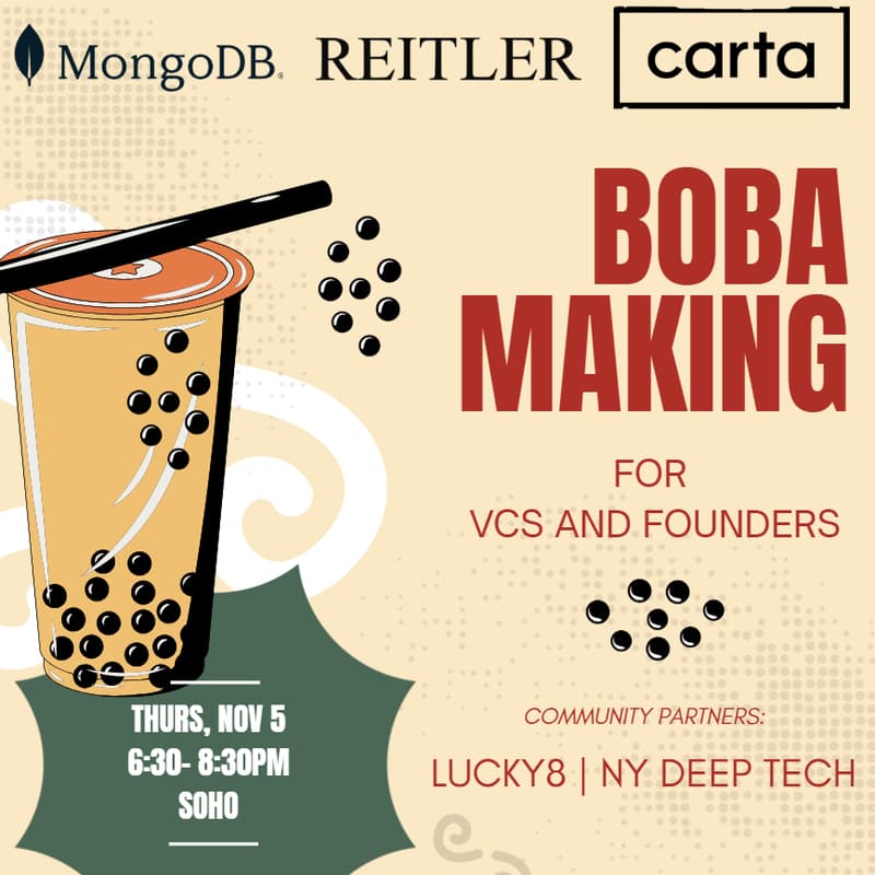 Cover Image for Boba Making for VCs and Founders