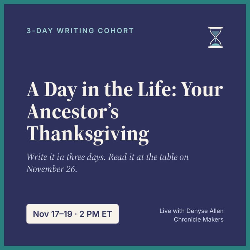 Cover Image for A Day in the Life: Your Ancestor's Thanksgiving