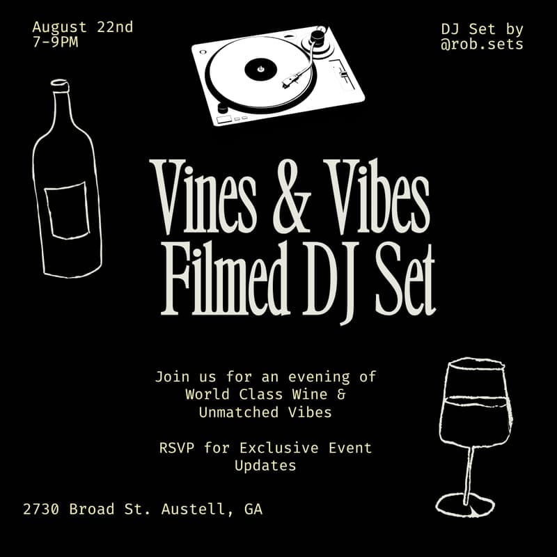 Cover Image for Vines & Vibes | Live DJ Set & World Class Wines