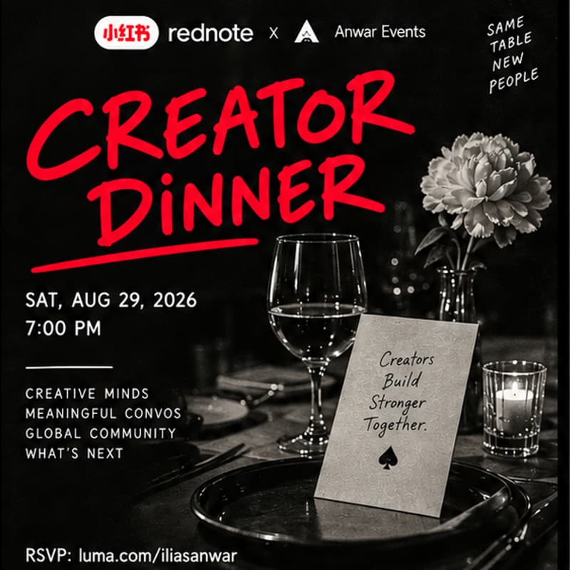 Cover Image for rednote creator dinner