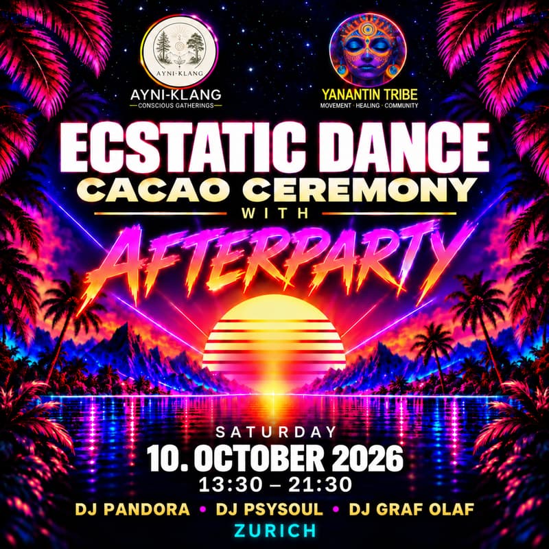 Cover Image for ECSTATIC DANCE & DAY DANCE ZÜRICH · CACAO · ABUNDANCE