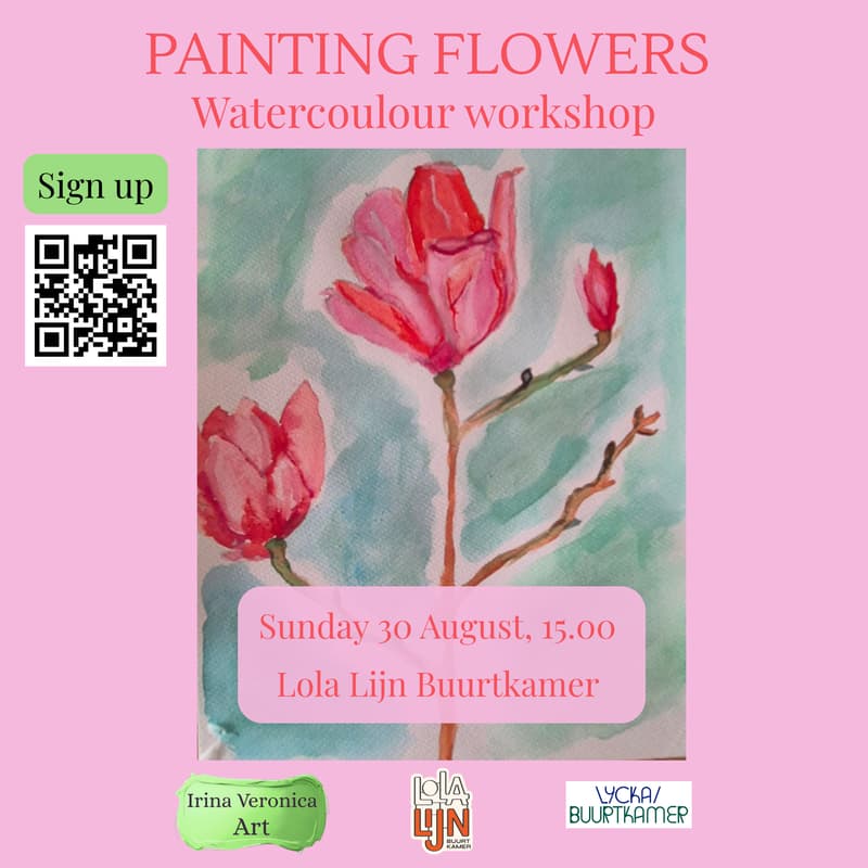 Cover Image for Painting Flowers with Watercolours