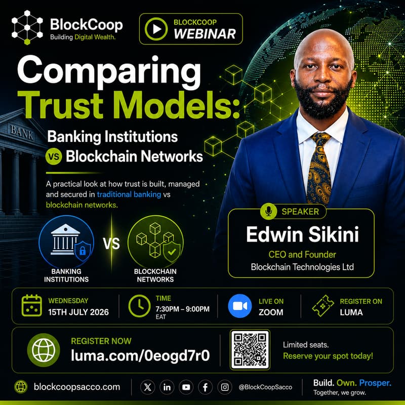 Cover Image for BlockCoop Webinar:Comparing Trust Models: Banking Institutions And Blockchain Networks