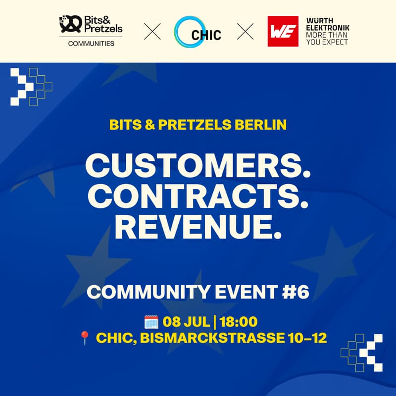 Cover Image for Bits & Pretzels Berlin Community Event #6: Customers. Contracts. Revenue.