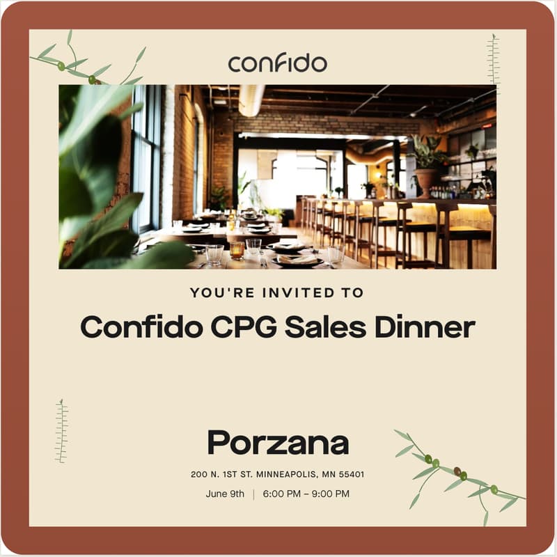 Cover Image for Confido CPG Sales Dinner
