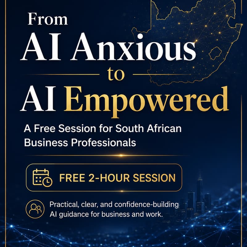 Cover Image for From AI Anxious to AI Empowered — A Free Session for South African Business Professionals