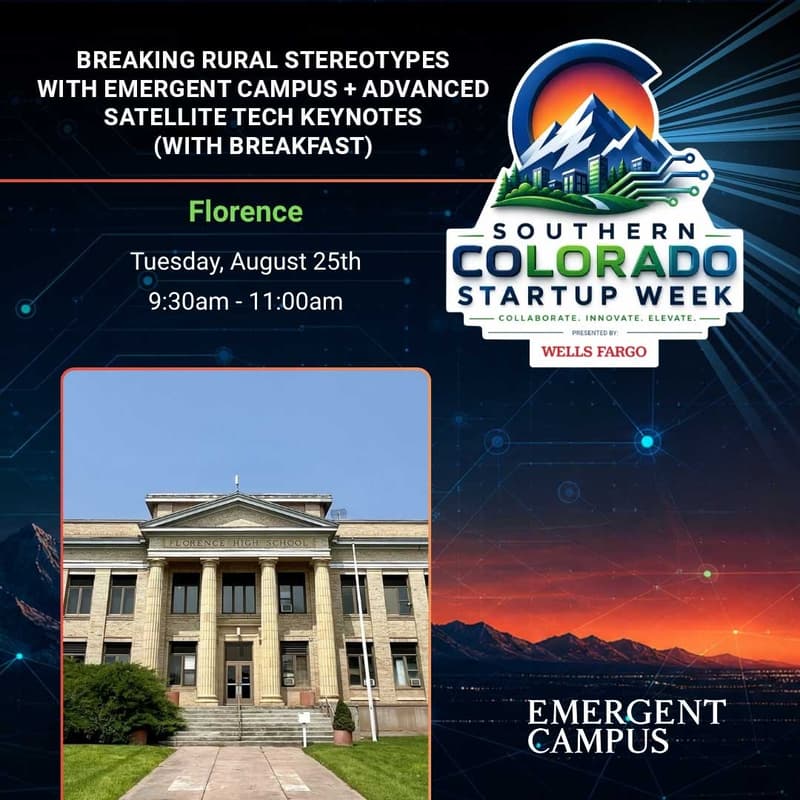 Cover Image for Breaking Rural Stereotypes with Emergent Campus + Advanced Satellite Tech Keynotes (with Breakfast)