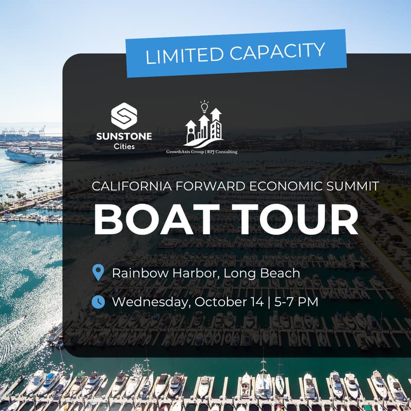 Cover Image for CA FWD Boat Tour | Sunstone Cities x Growth Axis