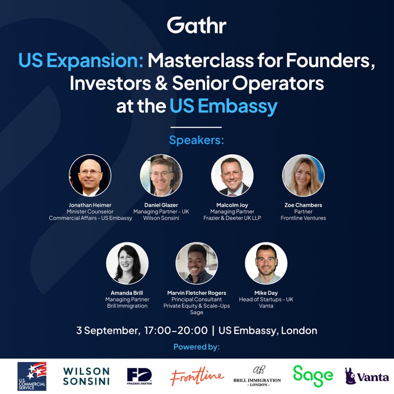 Cover Image for US Expansion: Masterclass for Founders, Investors & Senior Operators at the US Embassy