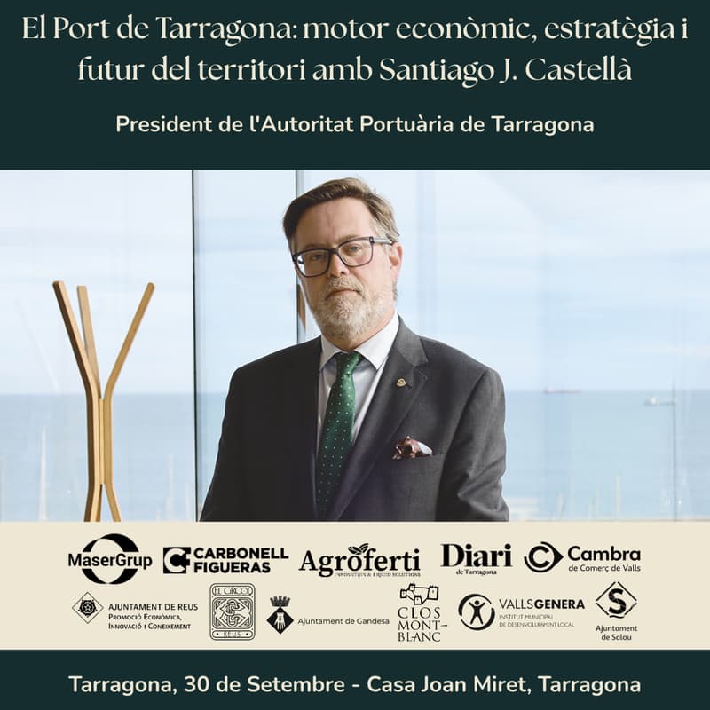 Cover Image for 5a TROBADA EMPRESARIAL – El Port de Tarragona: motor econòmic, estratègia i futur del territori amb Santiago J. Castellà