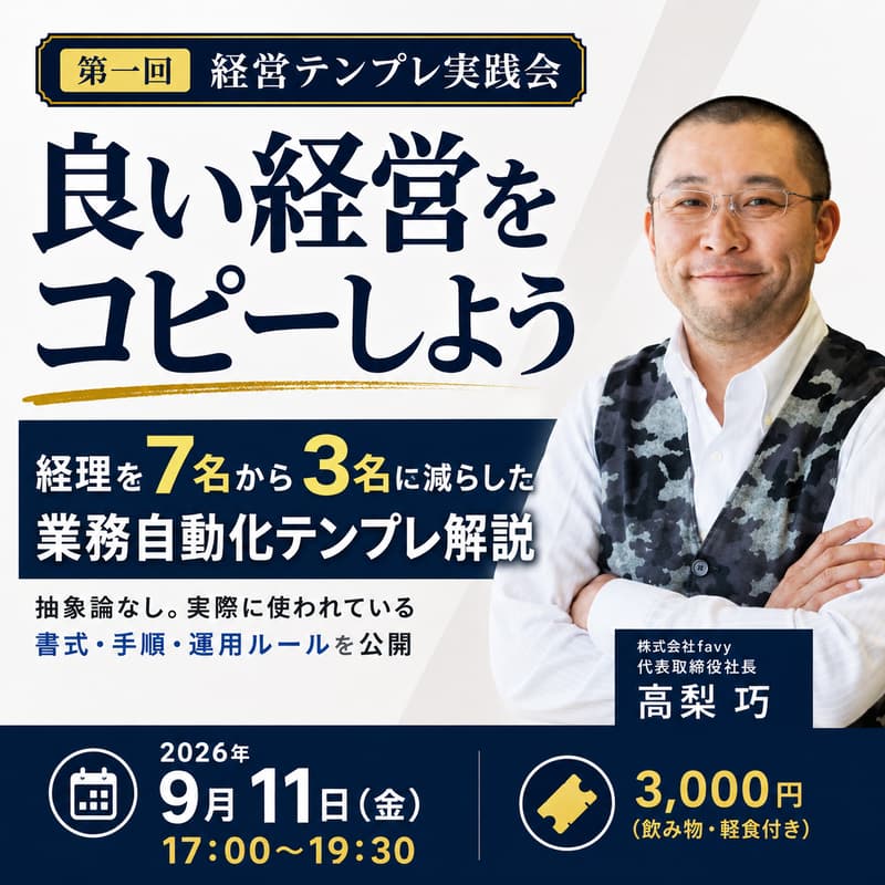 Cover Image for 経理を7名から3名に減らした経理業務自動化テンプレを解説！