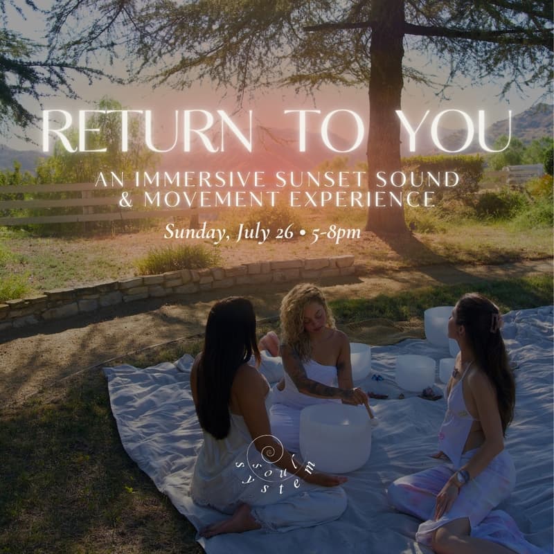 Cover Image for Return to You 🌀 Full Moon Sunset Sound Bath + Yoga + Human Design Experience
