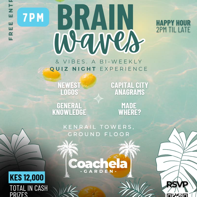 Cover Image for Brainwaves 'Quiz Night' @ Coachela Gardens NBO