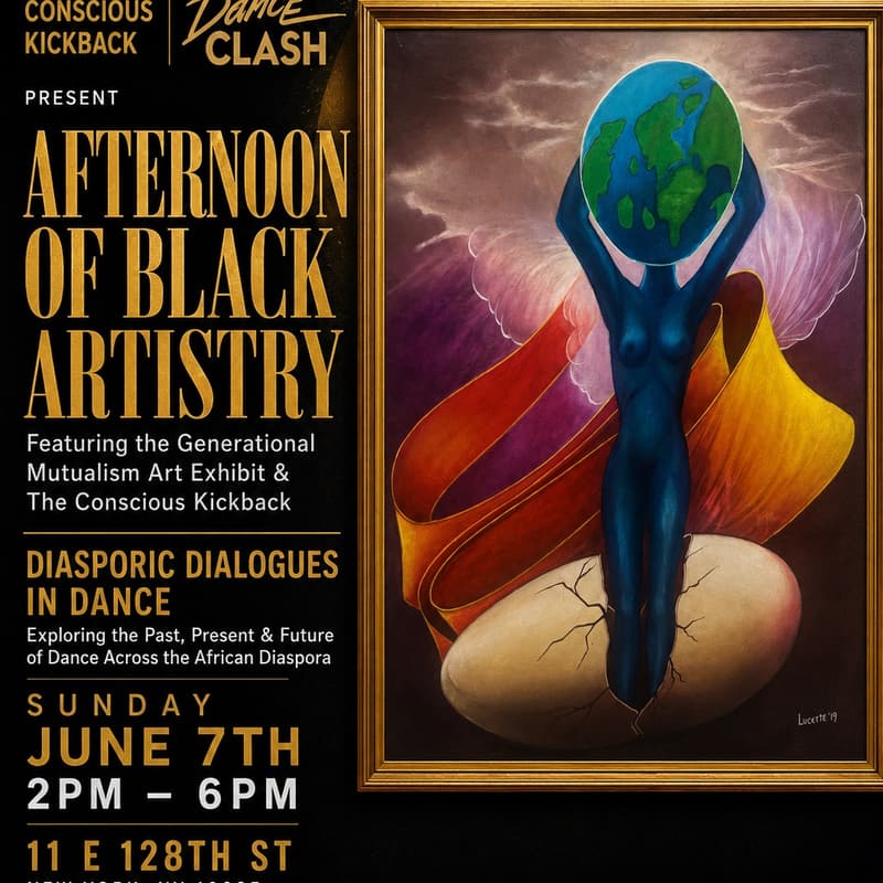 Cover Image for An Afternoon of Black Artistry With The Conscious Kickback at the Generational Mutualism Exhibit