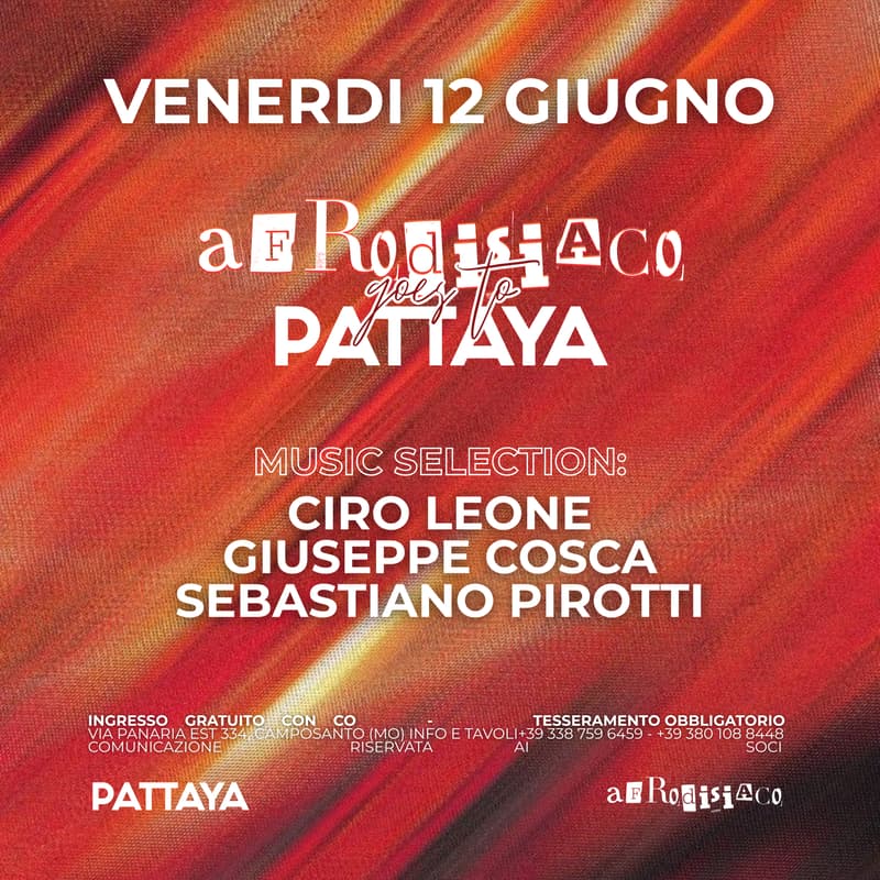 Cover Image for AFRODISIACO goes to PATTAYA
