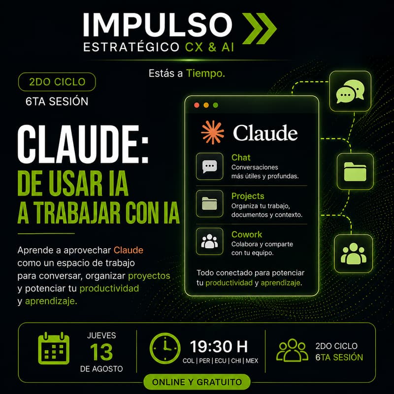 Cover Image for Claude: De usar IA a trabajar con IA