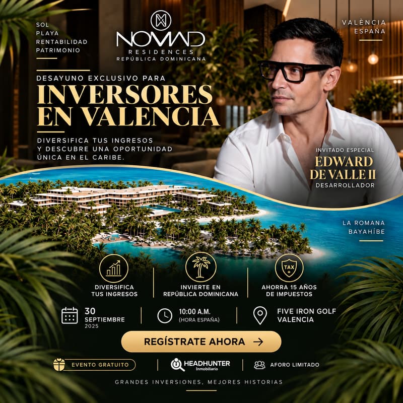 Cover Image for 🌴 DESAYUNO EXCLUSIVO | OPORTUNIDAD DE INVERSIÓN EN NOMAD