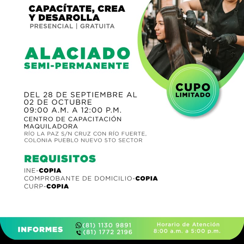 Cover Image for CURSO DE ALACIADO SEMI-PERMANENTE (PRESENCIAL)