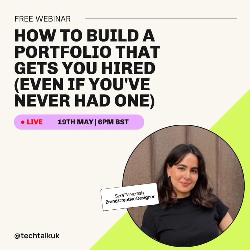 Cover Image for 🧑‍💻 Webinar: How to Build a Portfolio That Gets You Hired (Even If You've Never Had One)