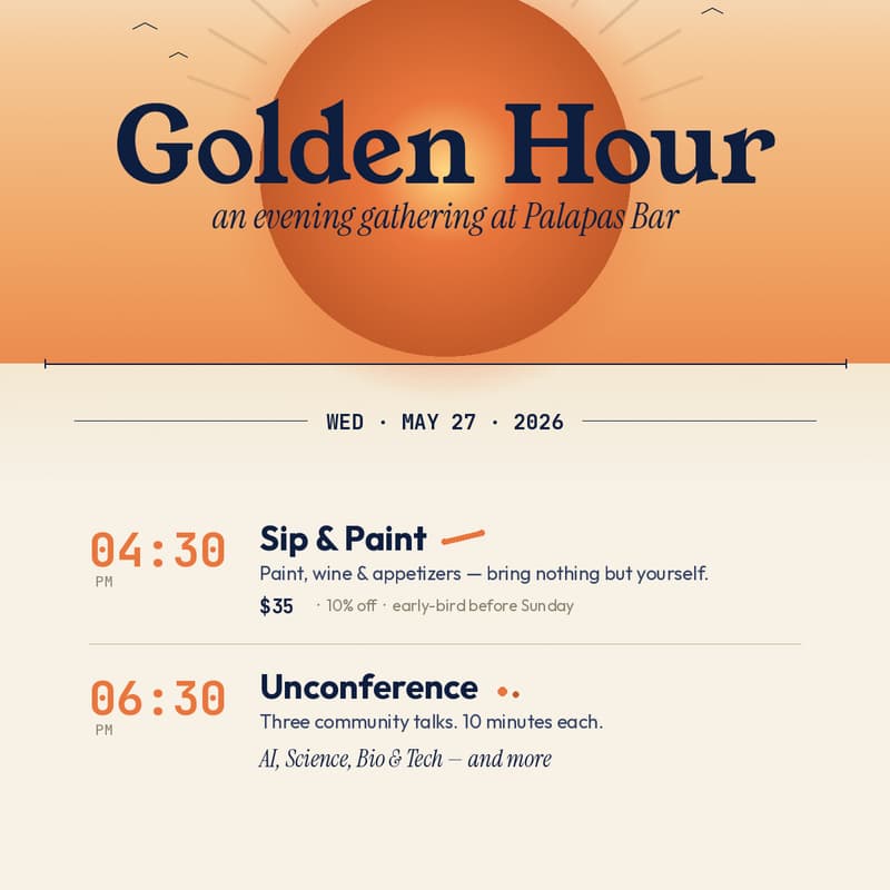Cover Image for Golden Hour | an evening gathering at Palapas Bar