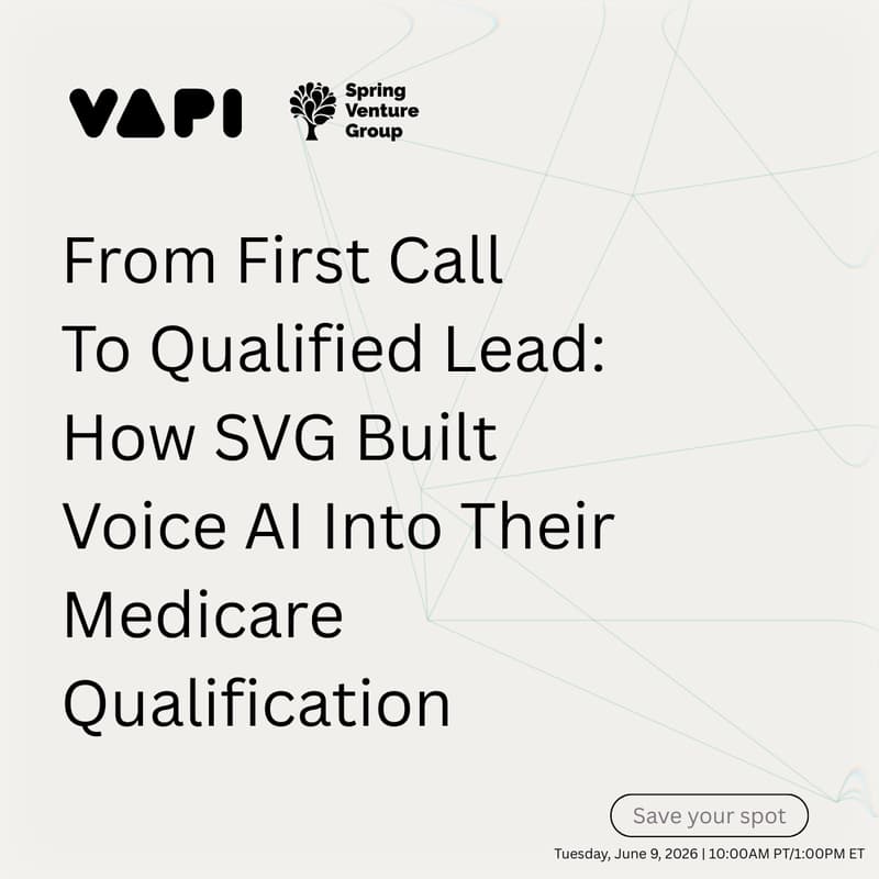 Cover Image for From First Call to Qualified Lead: How SVG Built Voice AI Into Their Medicare Qualification Workflow
