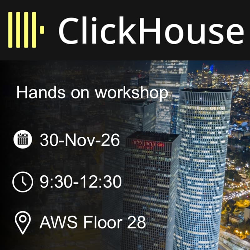 Cover Image for ClickHouse Hands-on TLV