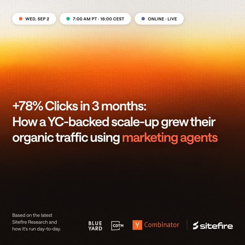 Cover Image for +78% Clicks in 3 months: How a YC-backed scale-up grew their organic traffic using marketing agents