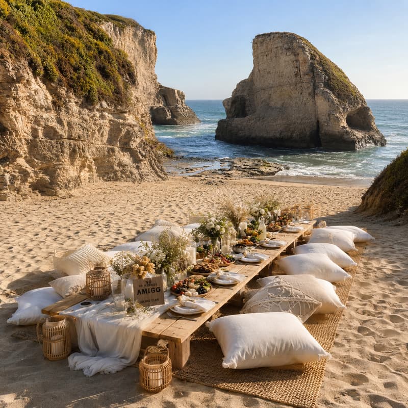 Cover Image for Shark Fin Cove Hike Sound Bath & Beach Brunch Charcuterie