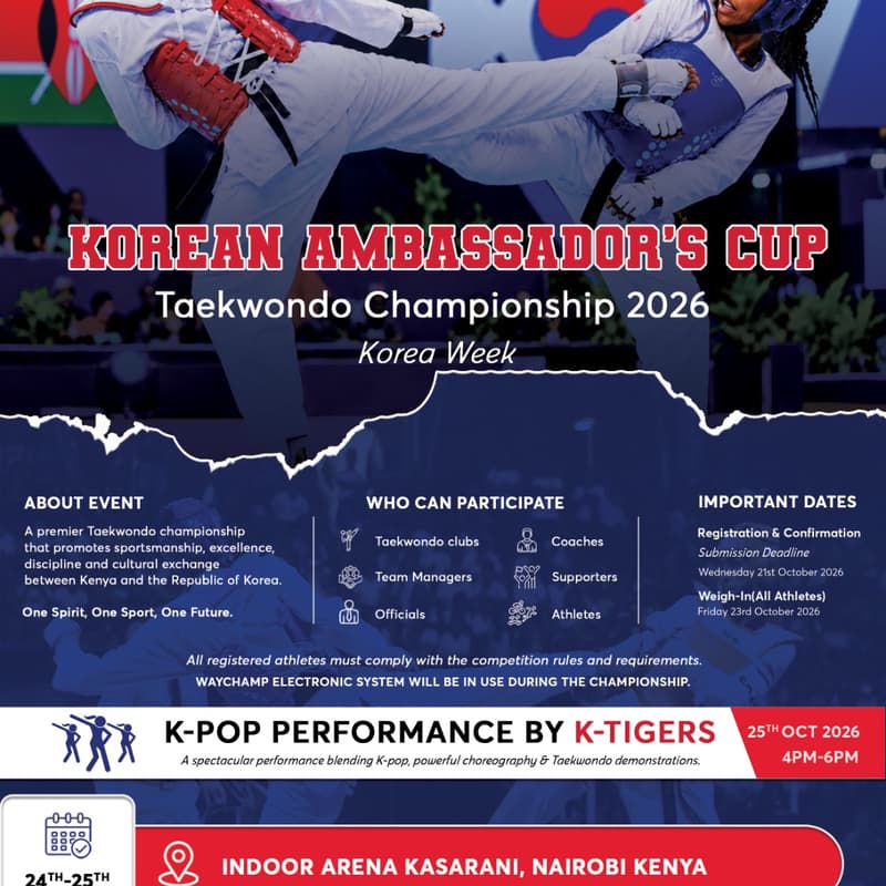 Cover Image for Korean Ambassador’s Cup Taekwondo Championship 2026