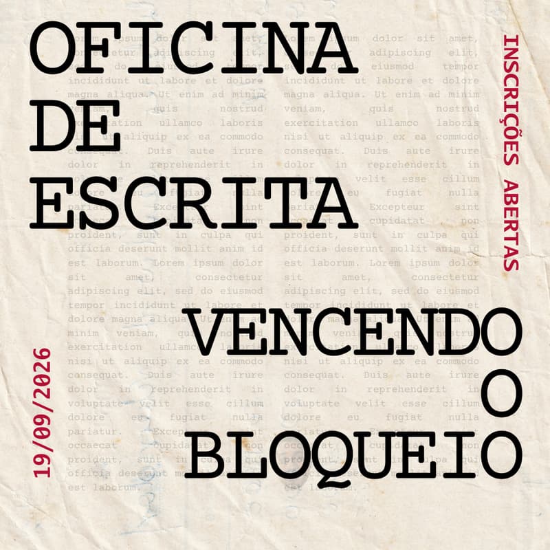 Cover Image for Oficina de escrita: Vencendo o bloqueio