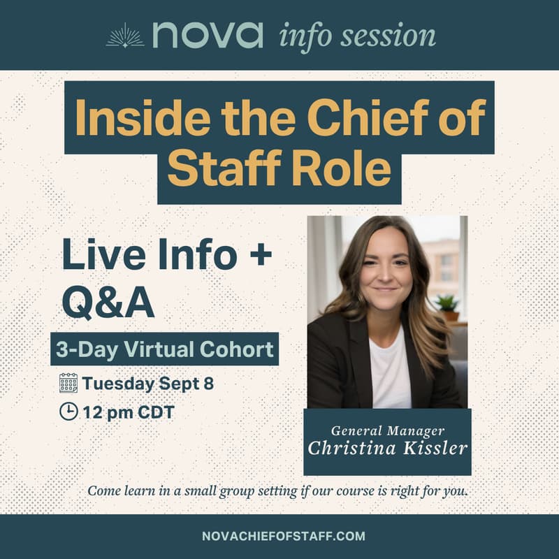 Cover Image for Executive Assistants & Aspiring Chiefs of Staff: Step Into the Role You’re Already Doing (and Get Credit for It)