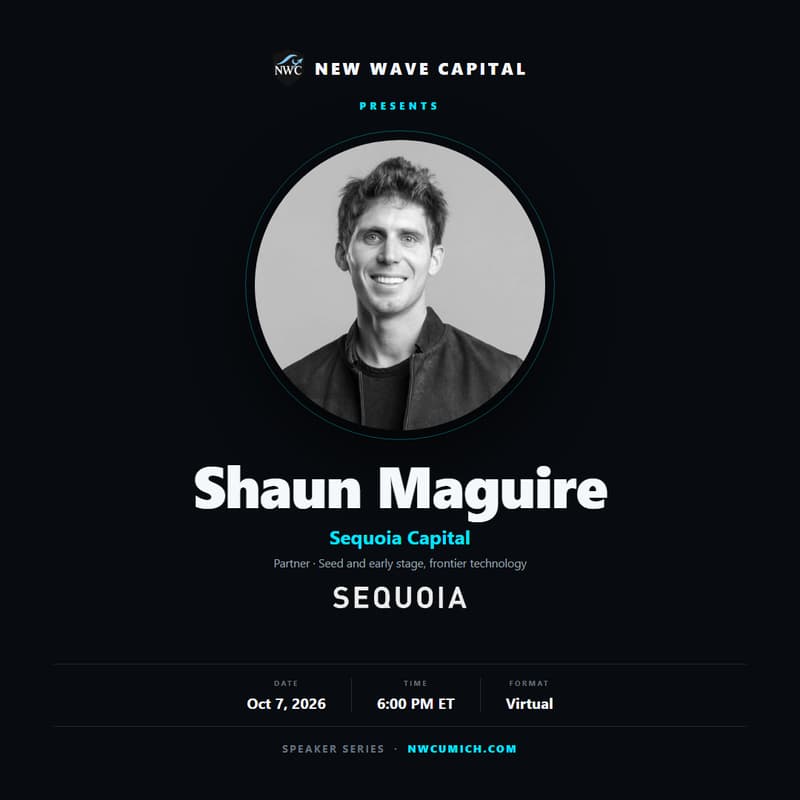 Cover Image for NWC Speaker Series: Shaun Maguire, Sequoia Capital