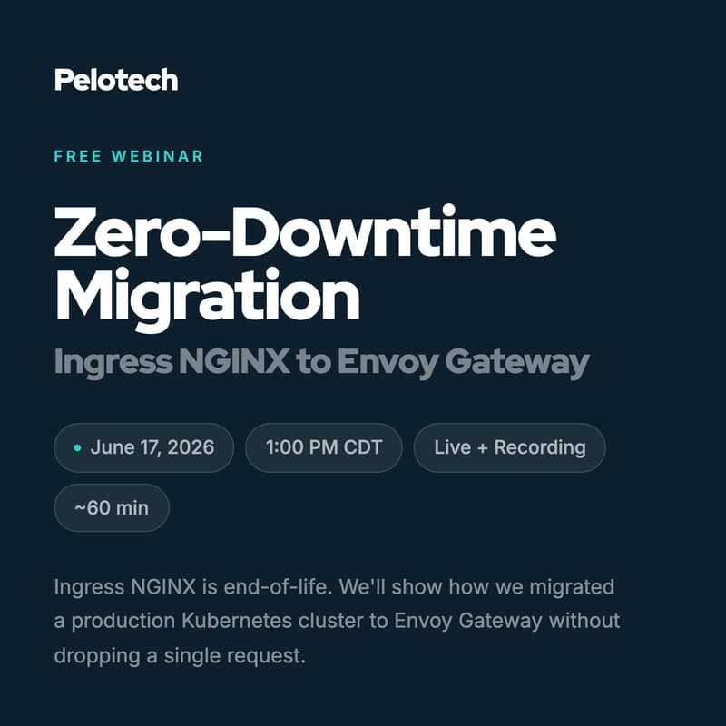 Cover Image for Pelotech Webinar: Zero-Downtime Ingress NGINX to Envoy Gateway